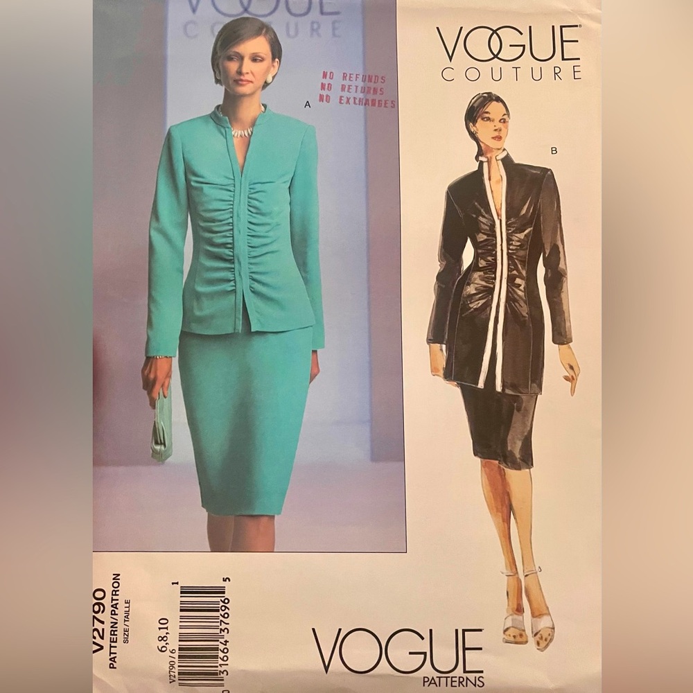 💰 Vogue Couture skirt set pattern V2790